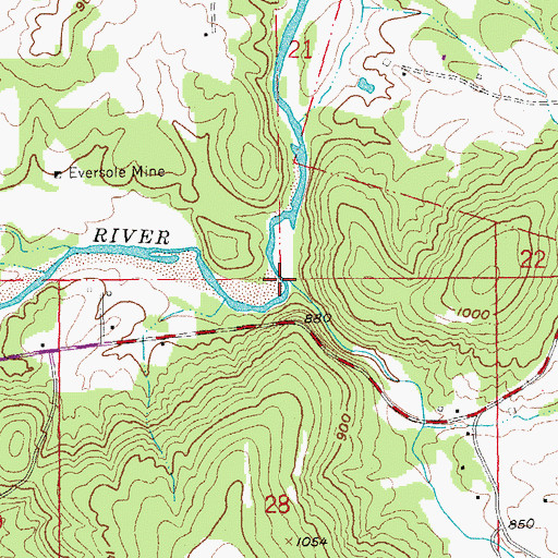 Topographic Map of Wallen Creek, MO