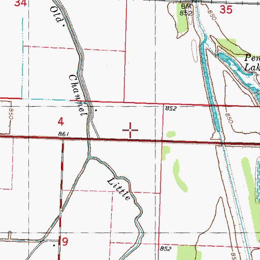 Topographic Map of Walnut Grove School (historical), MO