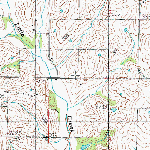 Topographic Map of Walnut Grove School (historical), MO