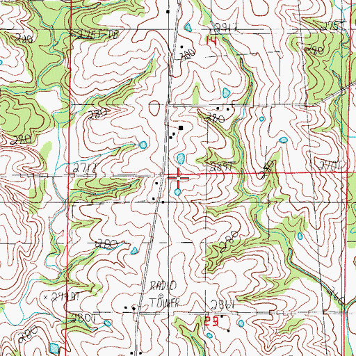 Topographic Map of Walters School (historical), MO