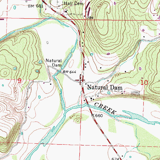 Topographic Map of Natural Dam, AR