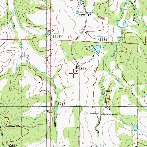 Topographic Map of Washington School, MO