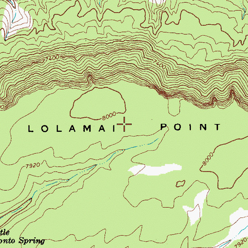 Topographic Map of Lolamai Point, AZ