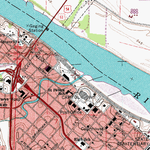 Topographic Map of Wears Creek, MO