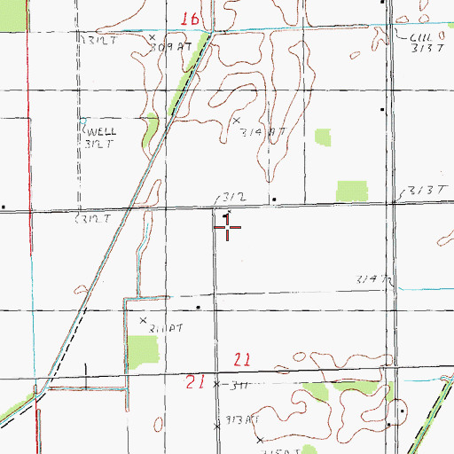 Topographic Map of Webb Church, MO
