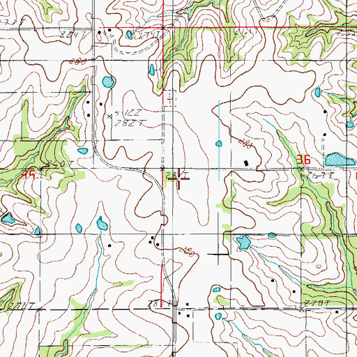 Topographic Map of Welch Chapel (historical), MO