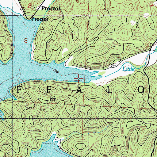 Topographic Map of Wells Branch Hollow, MO