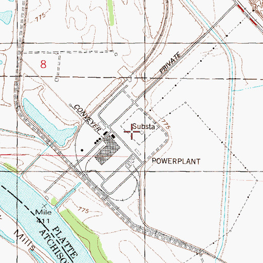 Topographic Map of Wellson Slough, MO