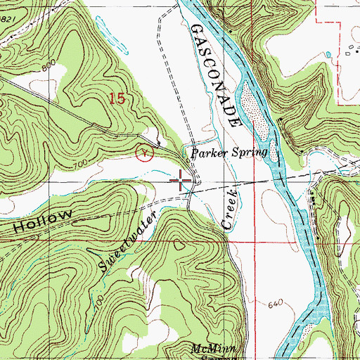 Topographic Map of West Coyle Hollow, MO