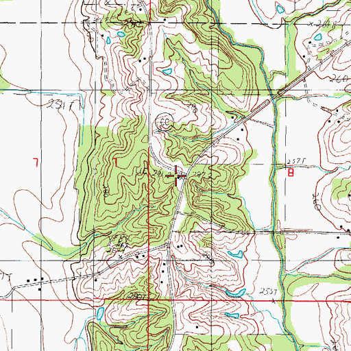 Topographic Map of West High Point School, MO