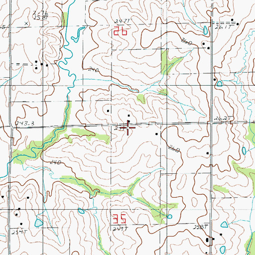 Topographic Map of West Liberty School (historical), MO