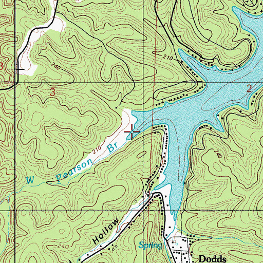 Topographic Map of West Pearson Branch, MO