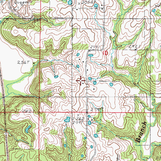 Topographic Map of West Pine School, MO