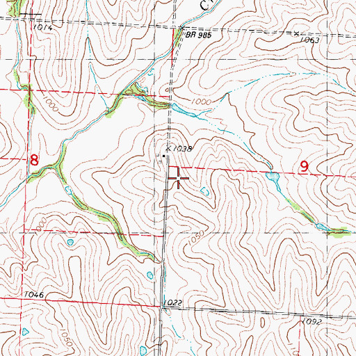 Topographic Map of West Point School (historical), MO