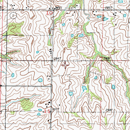 Topographic Map of West Sager School, MO