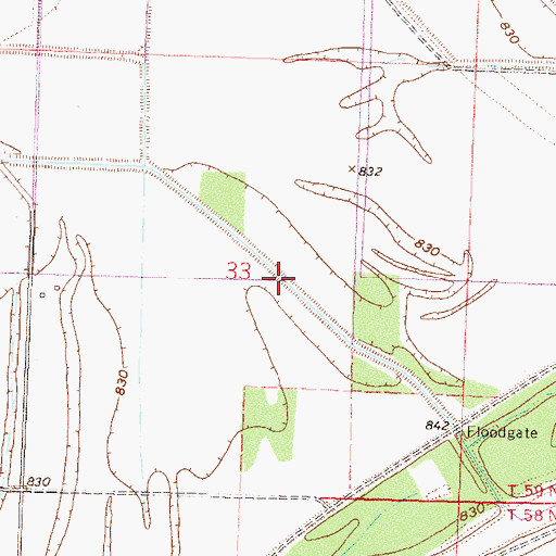 Topographic Map of Whales Creek, MO