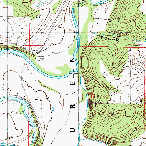 Topographic Map of Whetstone Creek, MO