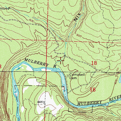 Topographic Map of Nix Hollow, AR