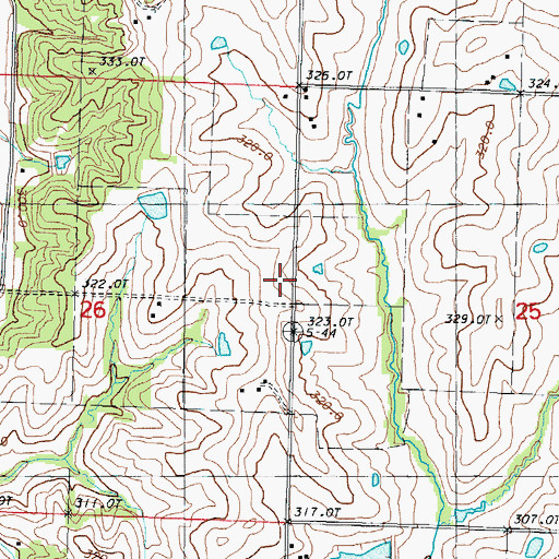 Topographic Map of White Hall School (historical), MO