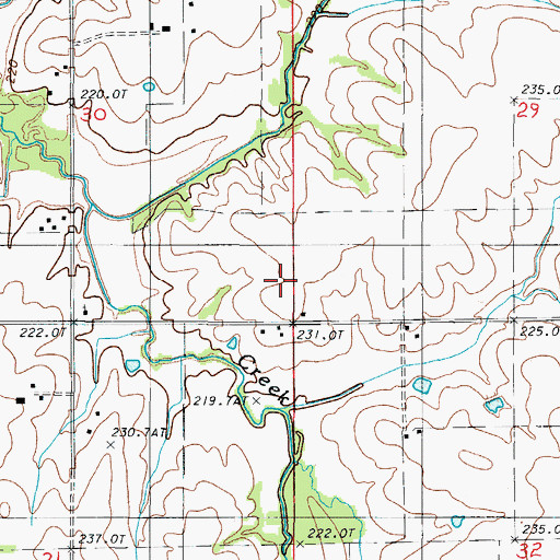 Topographic Map of White School, MO