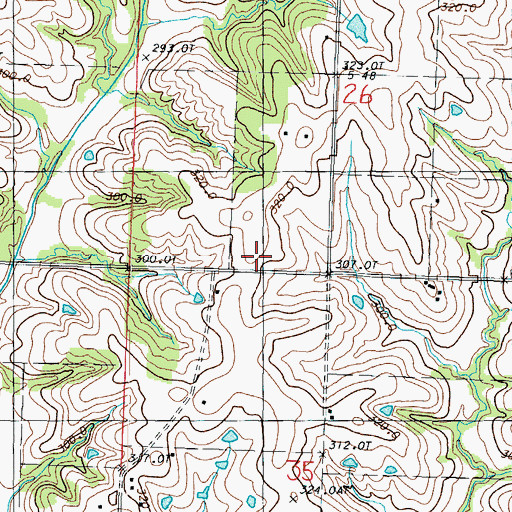 Topographic Map of Whiteford School (historical), MO