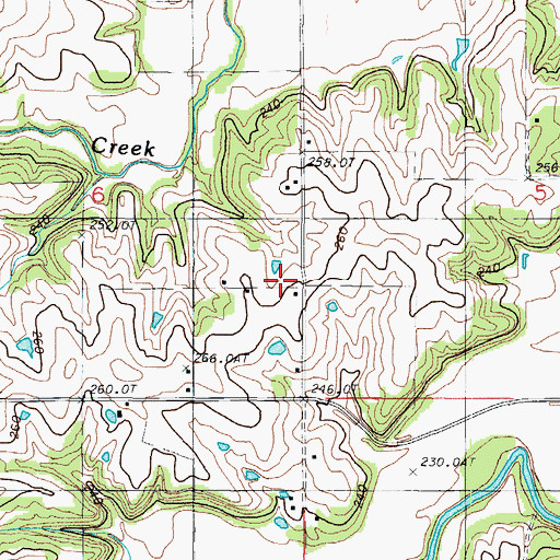 Topographic Map of Whitt School, MO