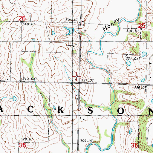 Topographic Map of Wilcox School (historical), MO