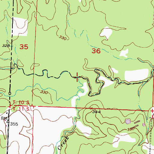 Topographic Map of North Caney Creek, AR
