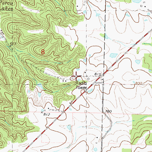 Topographic Map of Wilhelm School (historical), MO