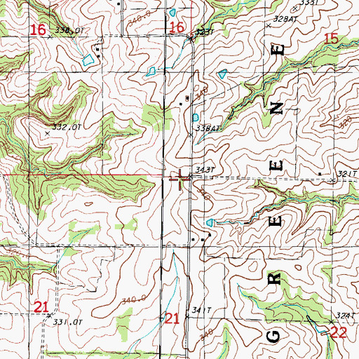 Topographic Map of Willhite School (historical), MO