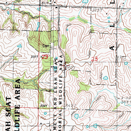 Topographic Map of Williams School (historical), MO