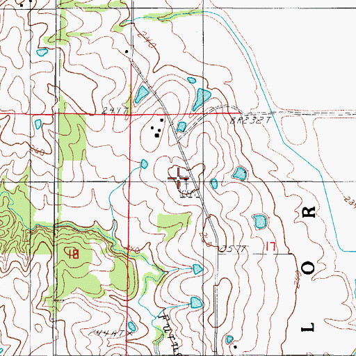 Topographic Map of Willis Chapel, MO