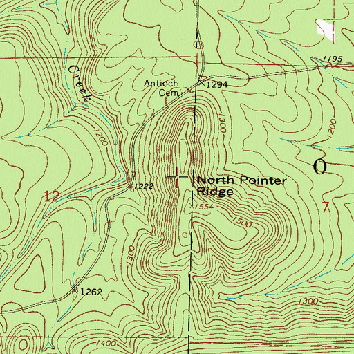 Topographic Map of North Pointer Ridge, AR