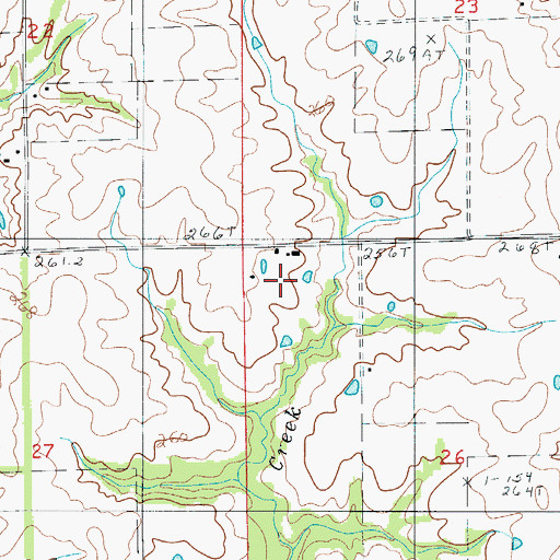 Topographic Map of Willowvale School (historical), MO