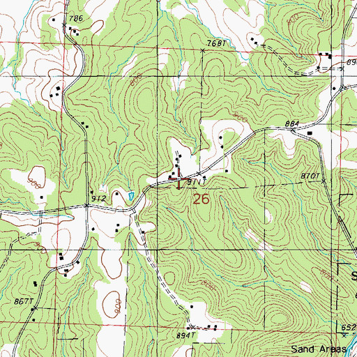 Topographic Map of Wilson School (historical), MO