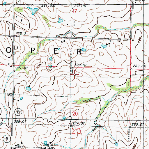Topographic Map of Wilson School (historical), MO