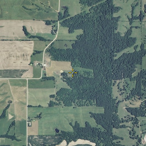 Aerial/Satellite Image of Winn Cemetery, MO