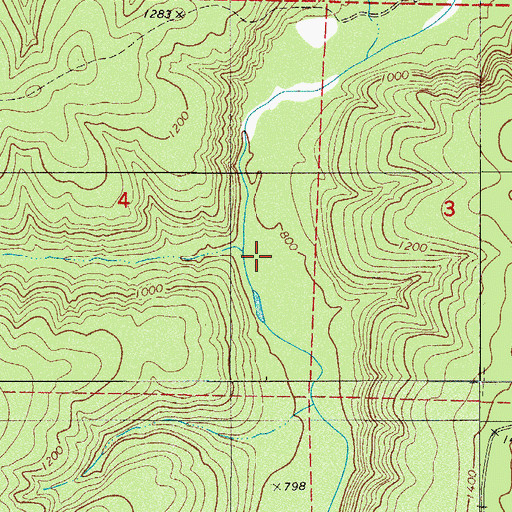 Topographic Map of Nowlin Hollow, AR