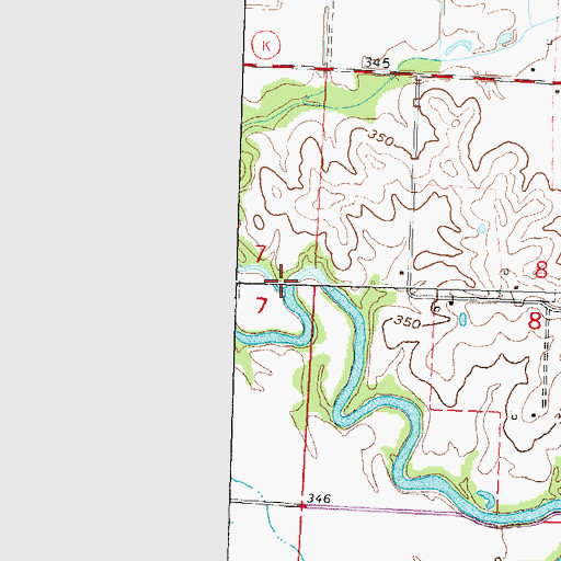 Topographic Map of Wolf Creek, MO