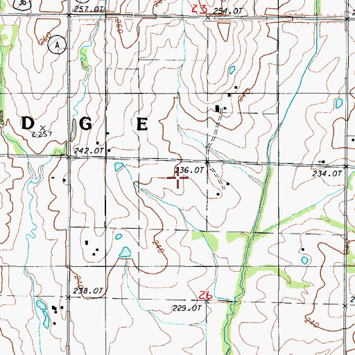 Topographic Map of Wolf Grove School (historical), MO