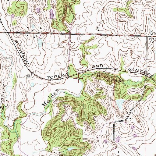 Topographic Map of Wolfpen Creek, MO