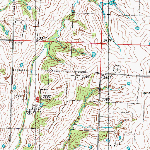 Topographic Map of Workman Union Chapel, MO