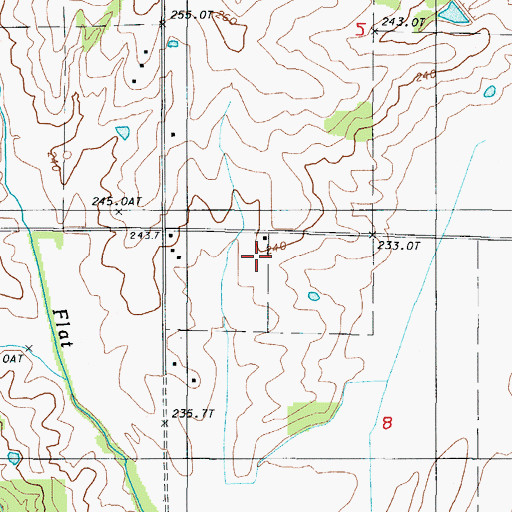 Topographic Map of Wright School, MO