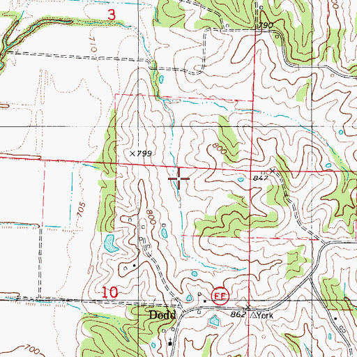 Topographic Map of Wright School (historical), MO