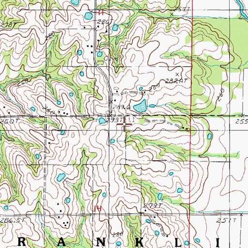 Topographic Map of Wyatt Cemetery, MO