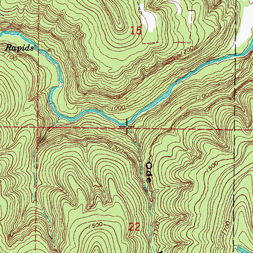 Topographic Map of Ode Hollow, AR