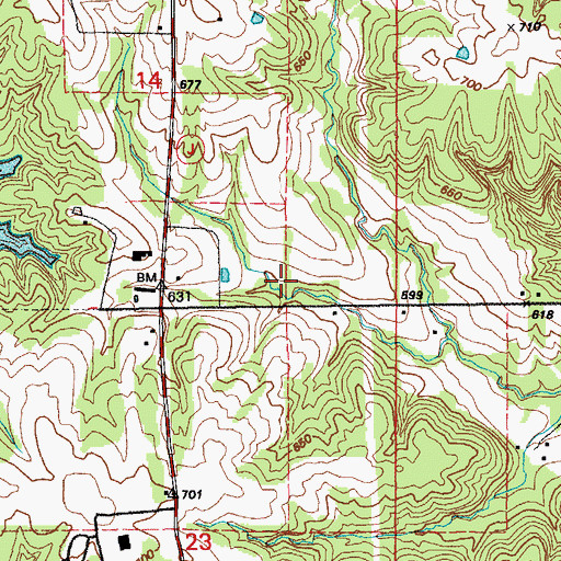 Topographic Map of Yager School (historical), MO