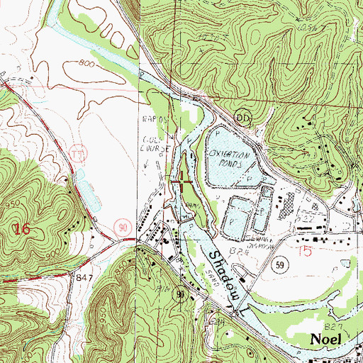 Topographic Map of Yarnell Branch, MO