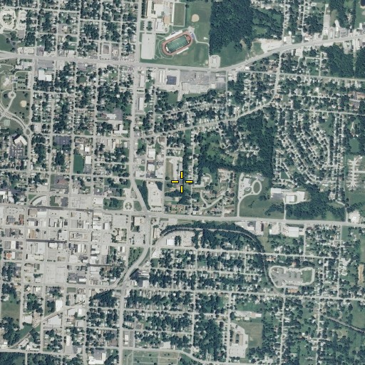Aerial/Satellite Image of Young School, MO