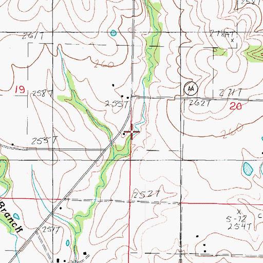 Topographic Map of Youngs School, MO